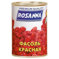 Фасоль красная натуральная в с/с, Росанна, ж/б, 425 мл